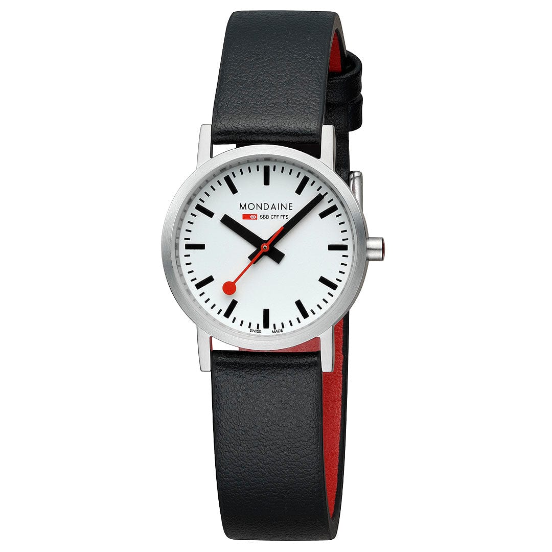 Classic, Brushed Steel, 30 mm, Black Vegan Watch - Image 3