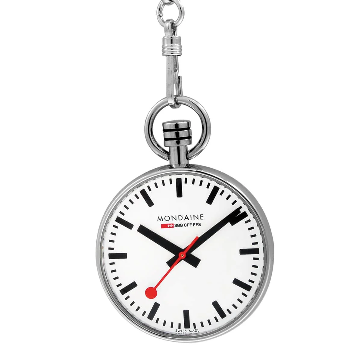 Pocket Watch, Polished Steel, 43 mm - Image 4
