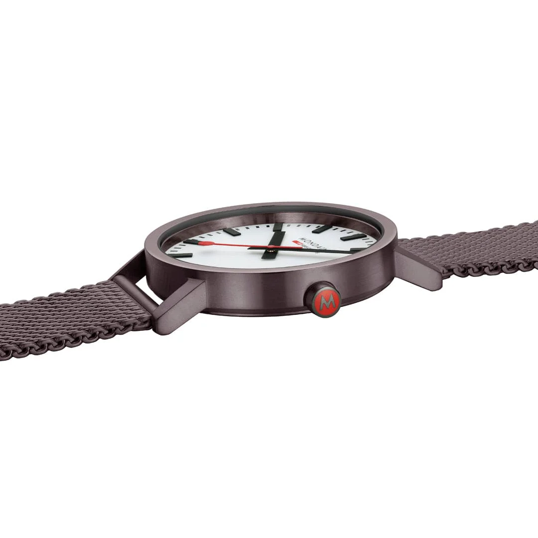 Classic, Brushed Steel, 40 mm, Brown Stainless Steel Watch - Image 7