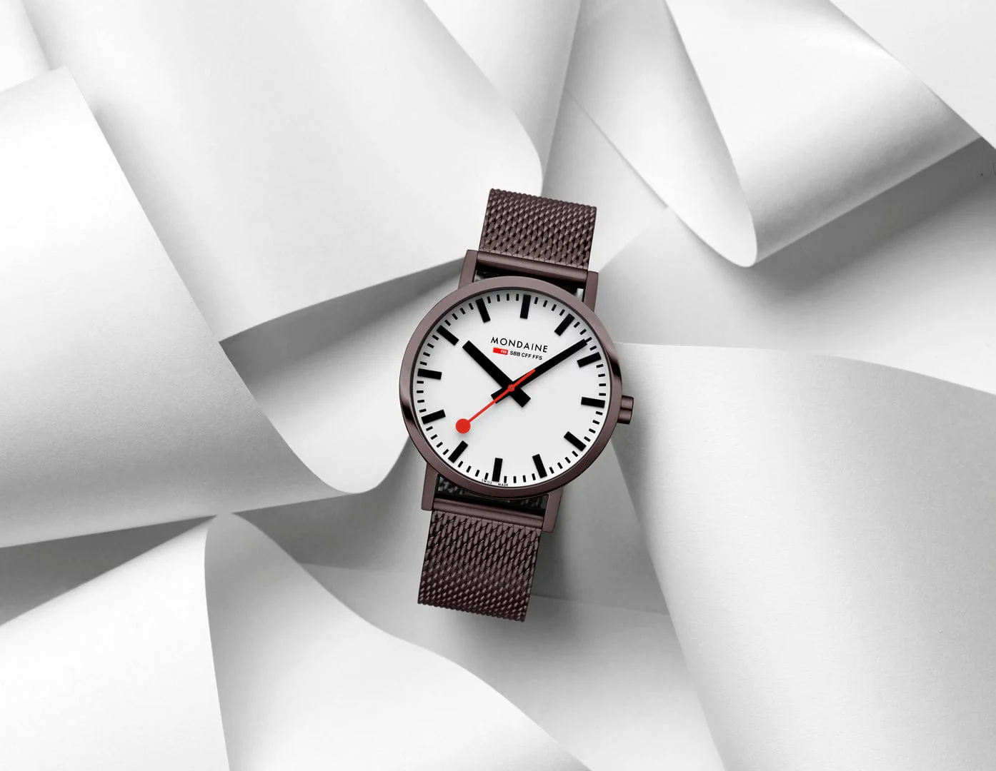 Classic, Brushed Steel, 40 mm, Brown Stainless Steel Watch - Image 8