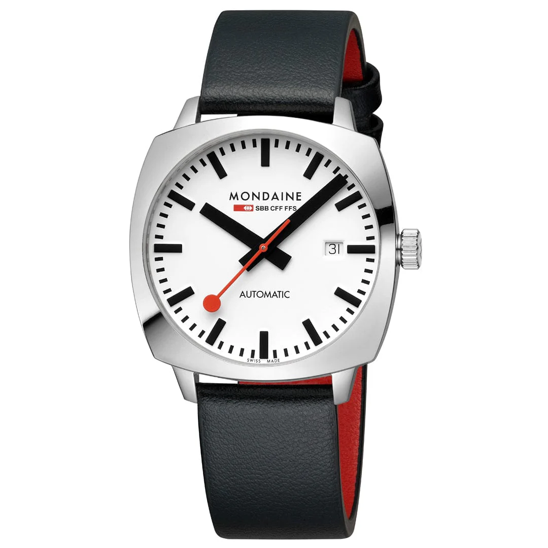 Cushion Automatic, 39mm, Black Vegan Leather - Image 6
