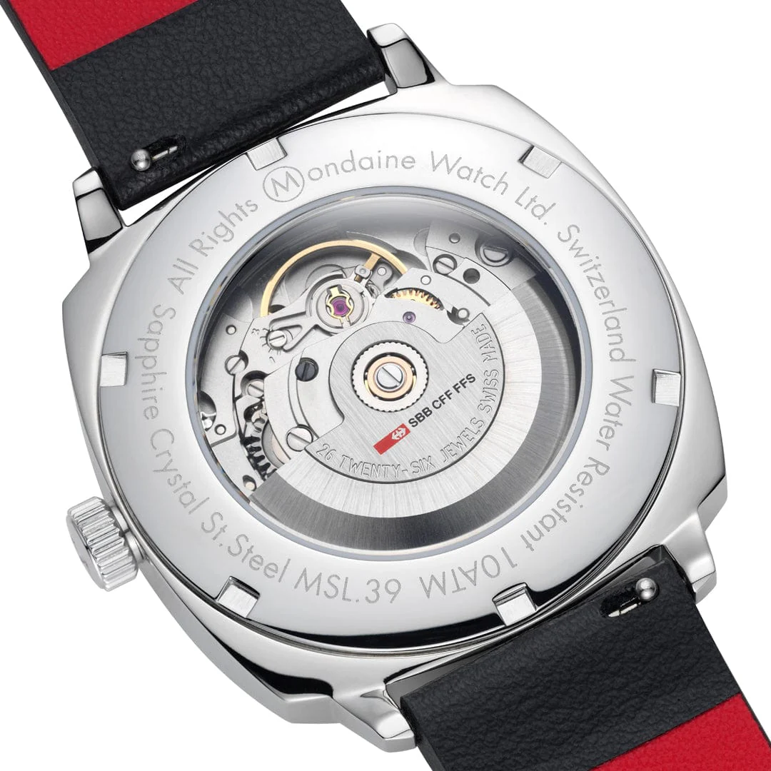 Cushion Automatic, 39mm, Black Vegan Leather - Image 8