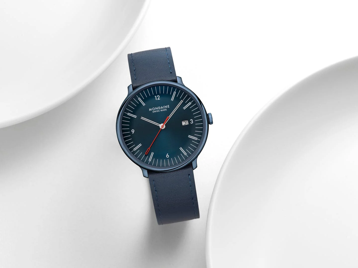 Doppio, Polished IP Blue Steel, 41 mm, Blue Vegan Apple Leather - Image 10