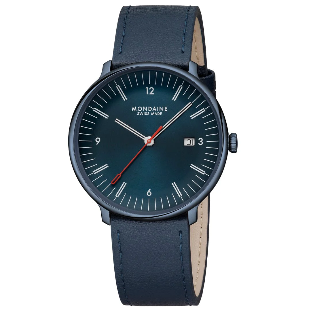 Doppio, Polished IP Blue Steel, 41 mm, Blue Vegan Apple Leather - Image 8