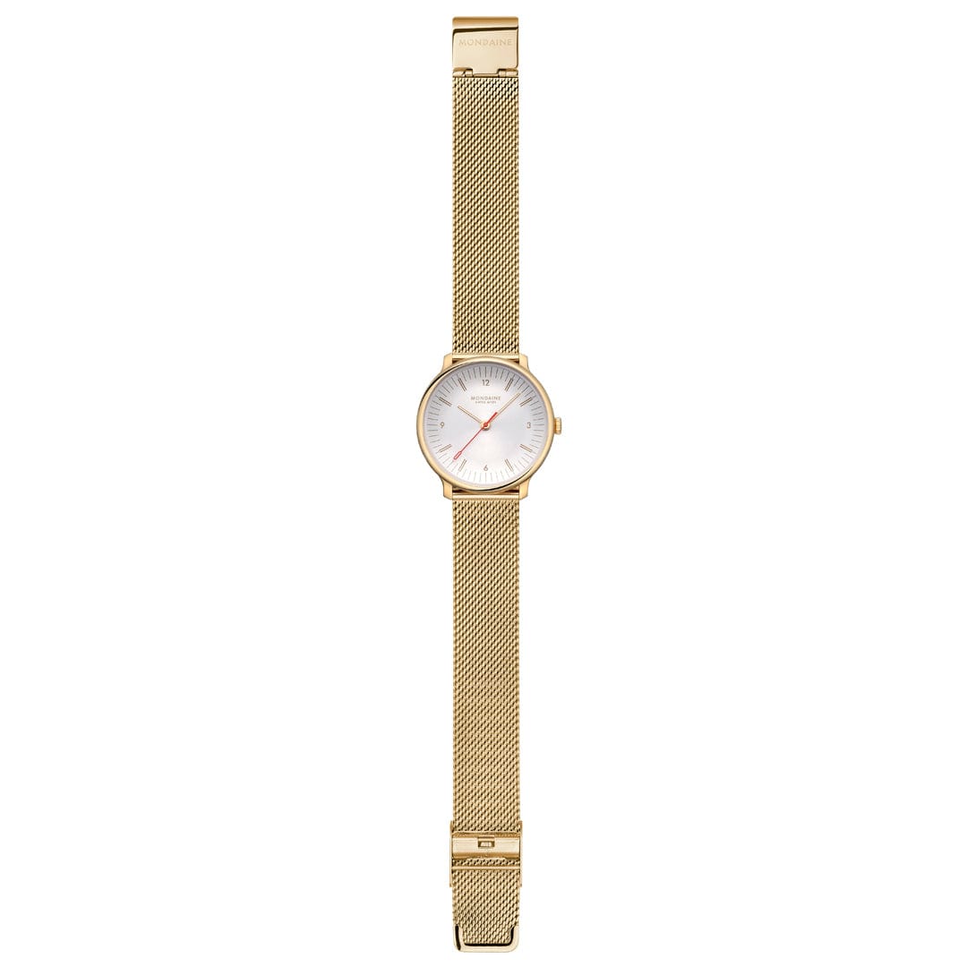 Doppio, Polished IP Gold Steel, 33 mm, IP Gold Stainless Steel Mesh - Image 10