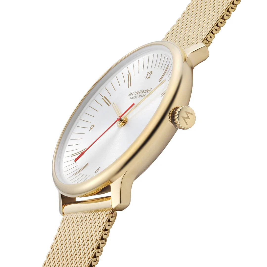Doppio, Polished IP Gold Steel, 33 mm, IP Gold Stainless Steel Mesh - Image 8
