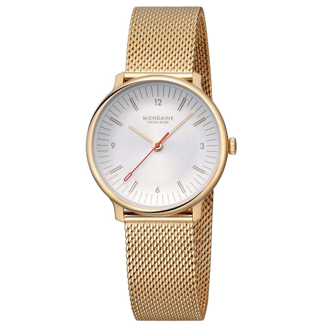 Doppio, Polished IP Gold Steel, 33 mm, IP Gold Stainless Steel Mesh - Image 9