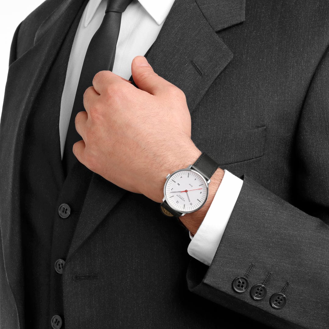 Doppio Solar, Polished Steel, 41 mm, Black Vegan Grape Leather - Image 4