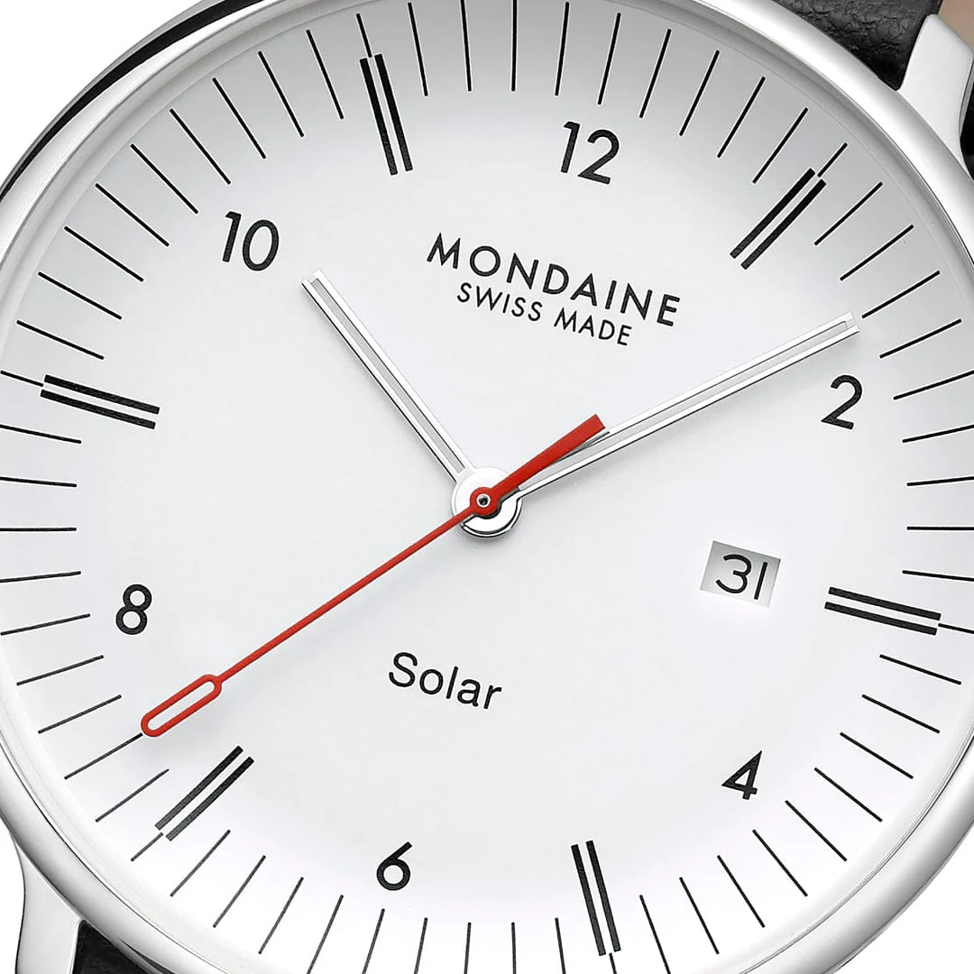 Doppio Solar, Polished Steel, 41 mm, Black Vegan Grape Leather - Image 6
