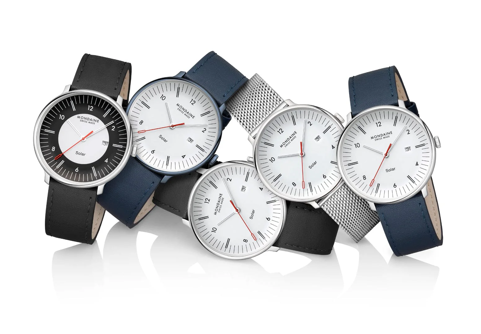 Doppio Solar, Polished Steel, 41 mm, Blue Vegan Apple Leather - Image 16