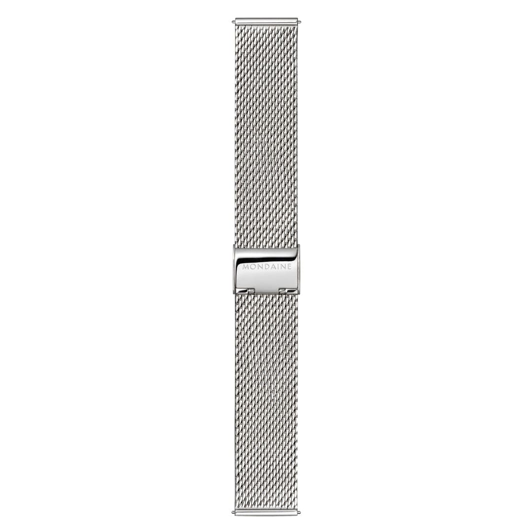 Doppio Solar, Polished Steel, 41 mm, Stainless Steel Mesh - Image 4