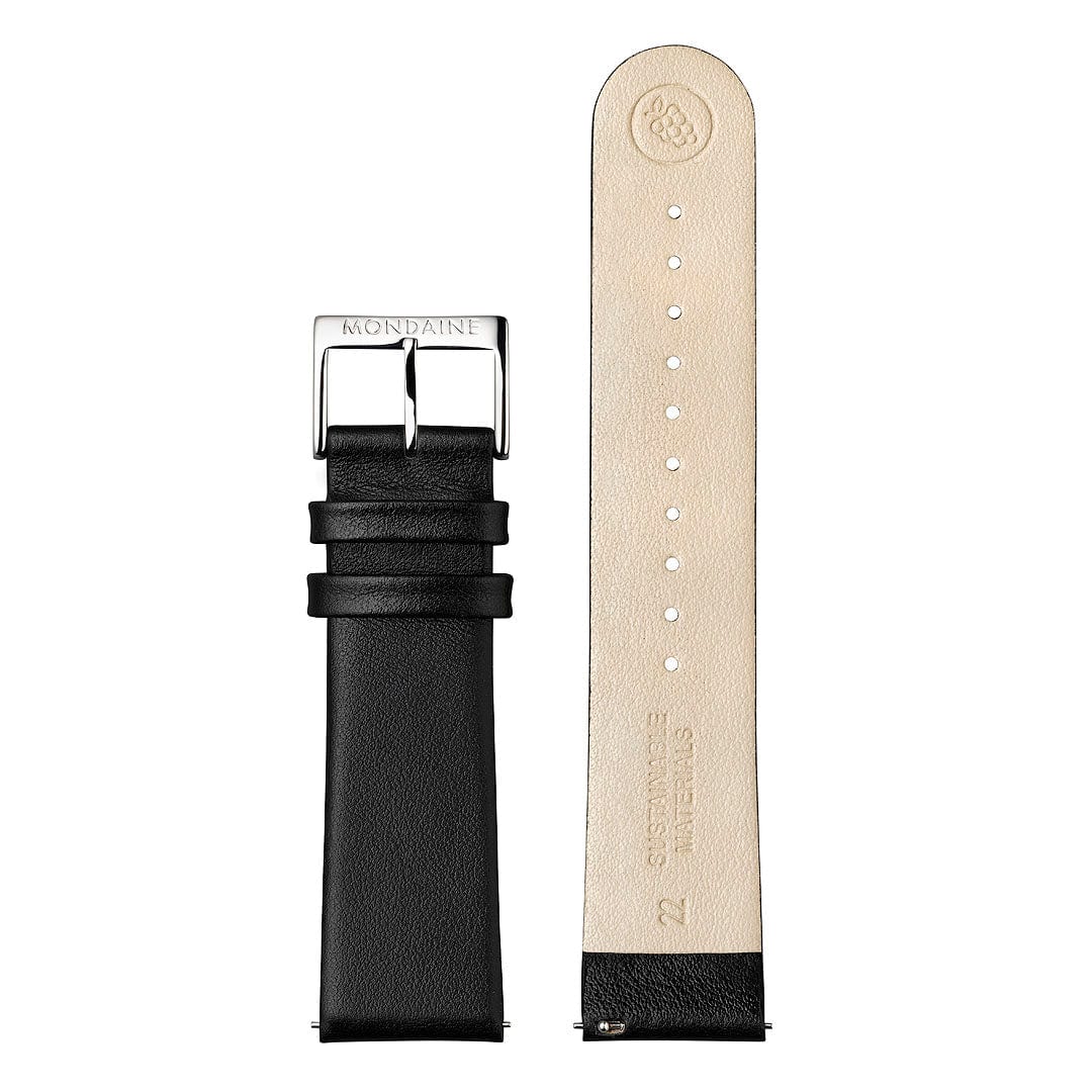 Evo2, Polished Steel, 43 mm, Black Vegan Leather - Image 6