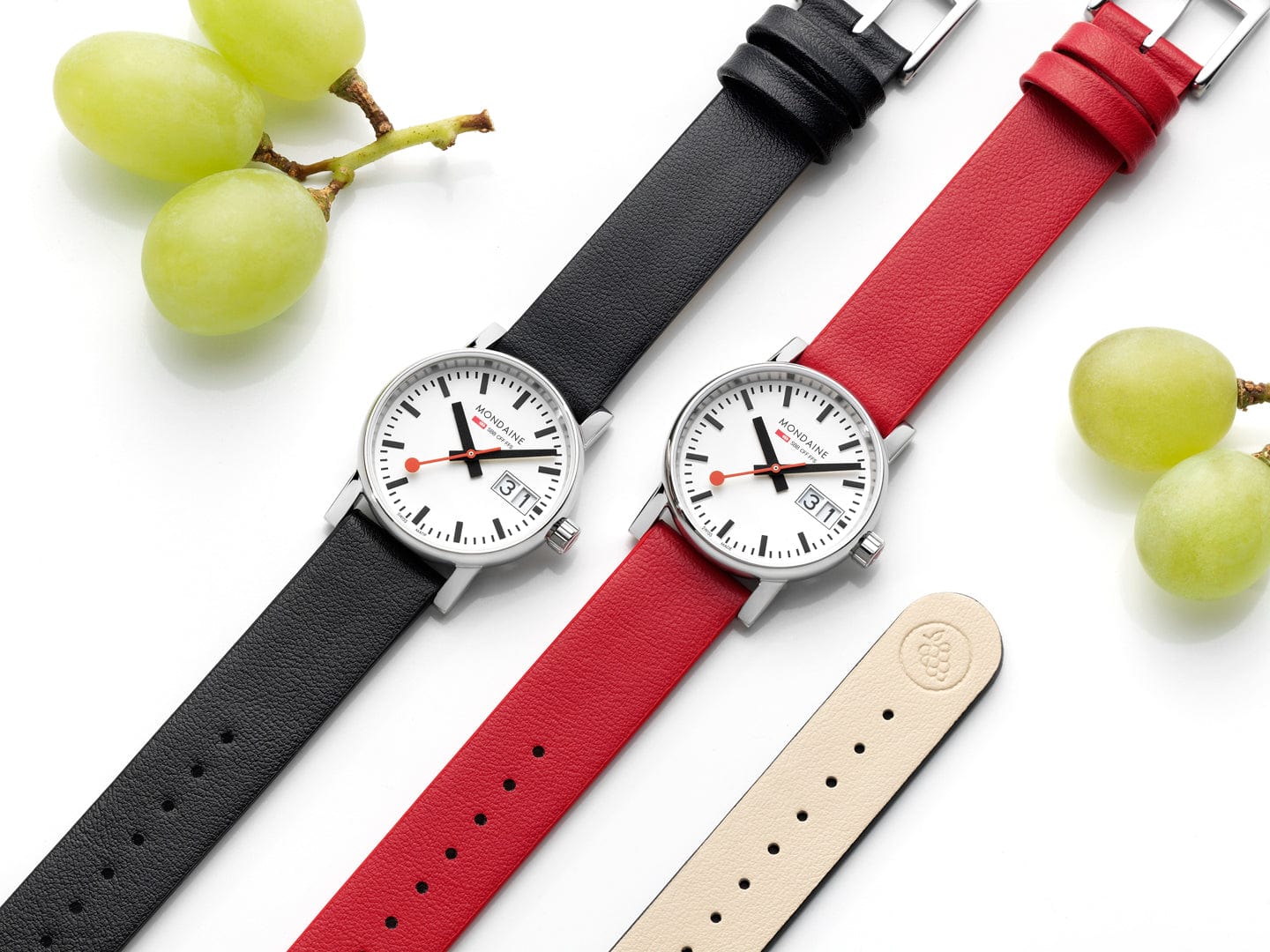 EVO2, Polished Steel, 30 mm, Red Vegan Grape Leather - Image 7