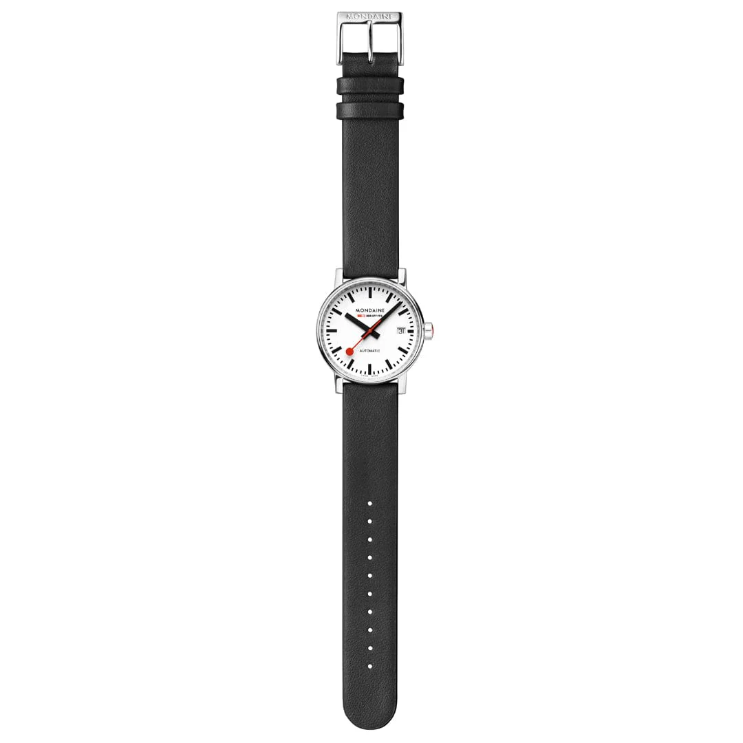 EVO2 Automatic, Polished Steel, 35 mm, Black Vegan Leather - Image 10