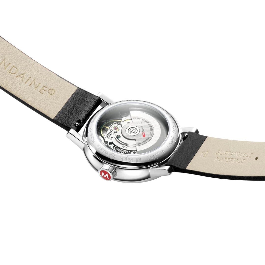 EVO2 Automatic, Polished Steel, 35 mm, Black Vegan Leather - Image 5