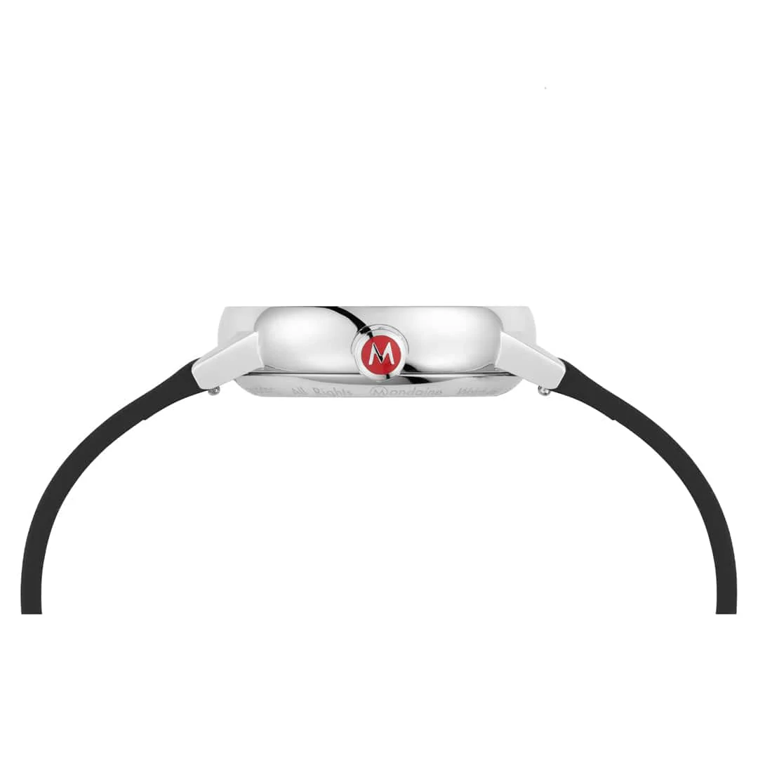 EVO2 Automatic, Polished Steel, 35 mm, Black Vegan Leather - Image 6