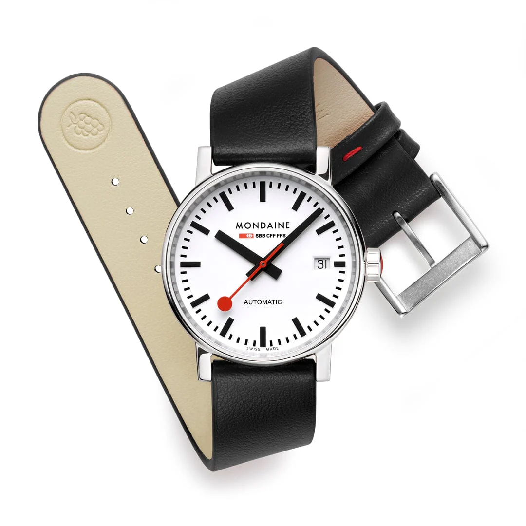 EVO2 Automatic, Polished Steel, 35 mm, Black Vegan Leather - Image 8