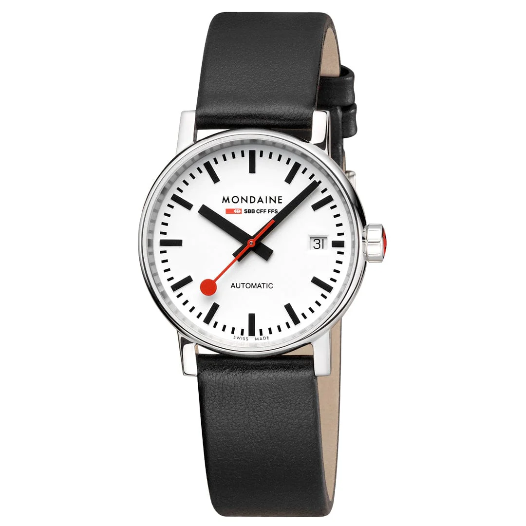 EVO2 Automatic, Polished Steel, 35 mm, Black Vegan Leather - Image 9