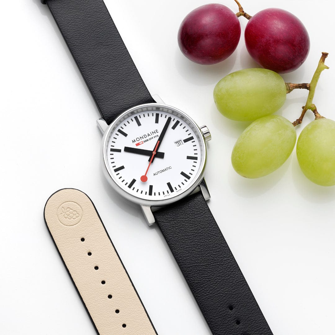 Evo2 Automatic, Polished Steel, 40 mm, Black Vegan Leather - Image 10