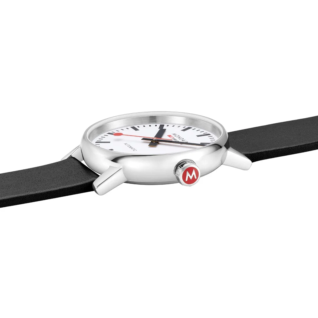Evo2 Automatic, Polished Steel, 40 mm, Black Vegan Leather - Image 4