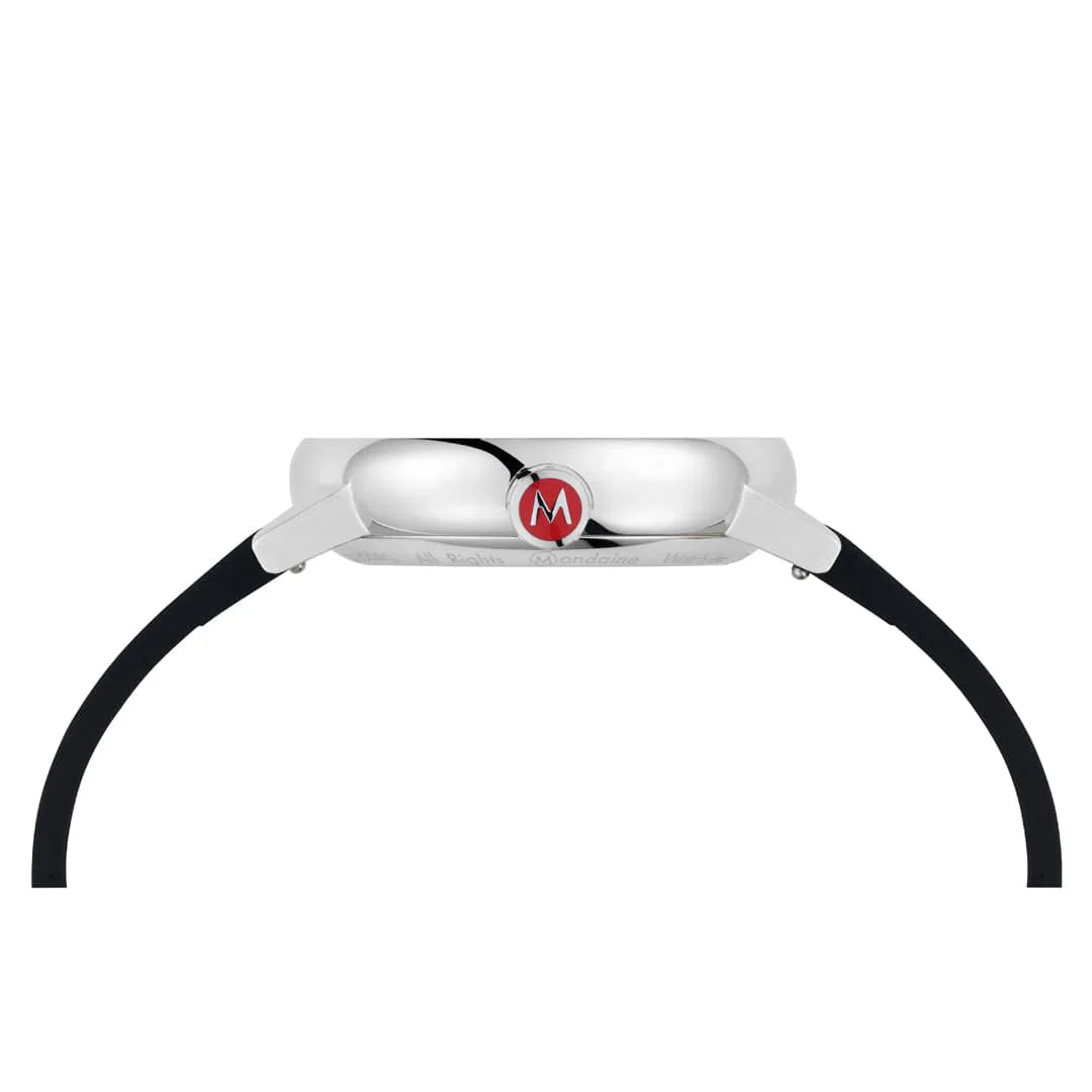 Evo2 Automatic, Polished Steel, 40 mm, Black Vegan Leather - Image 6