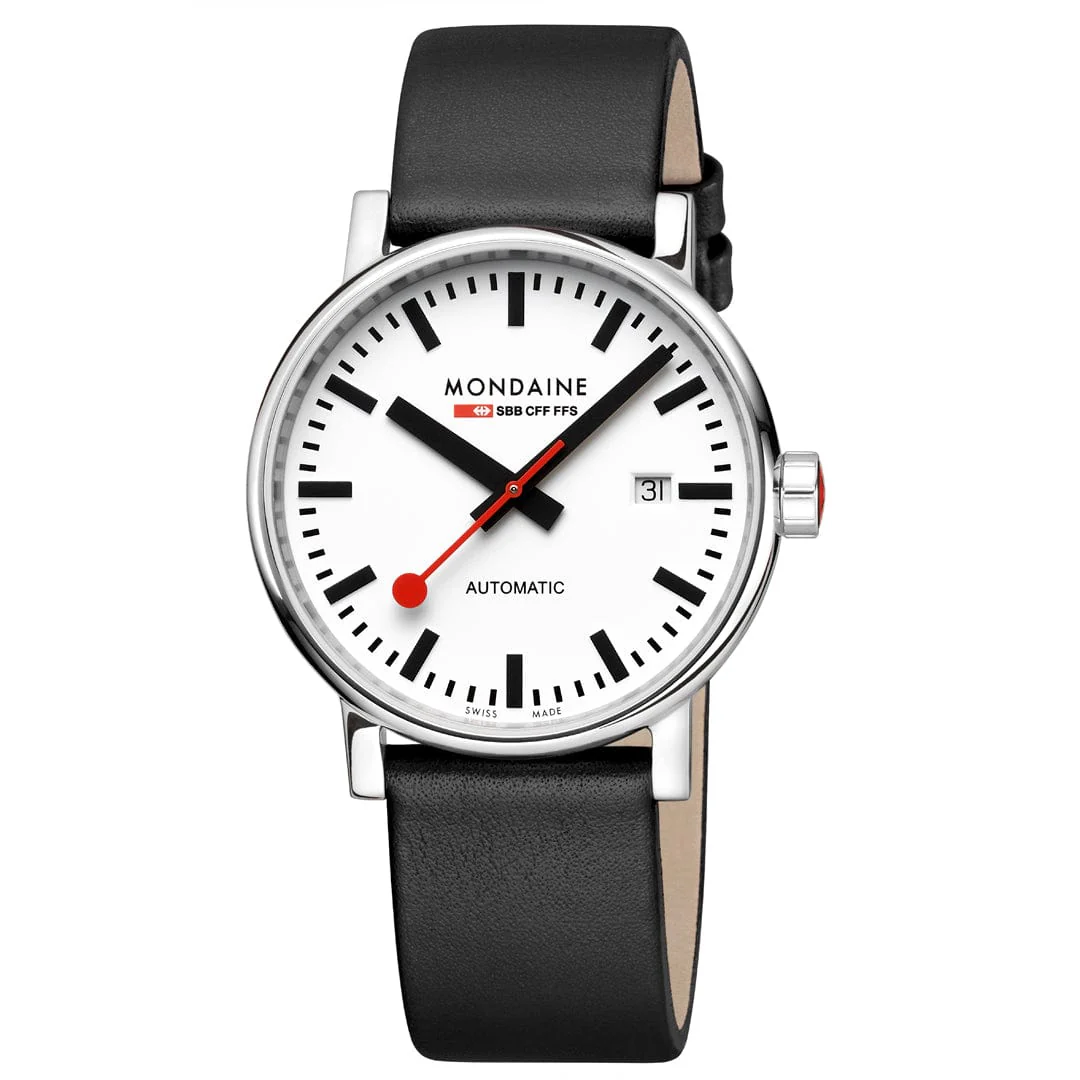 Evo2 Automatic, Polished Steel, 40 mm, Black Vegan Leather - Image 8