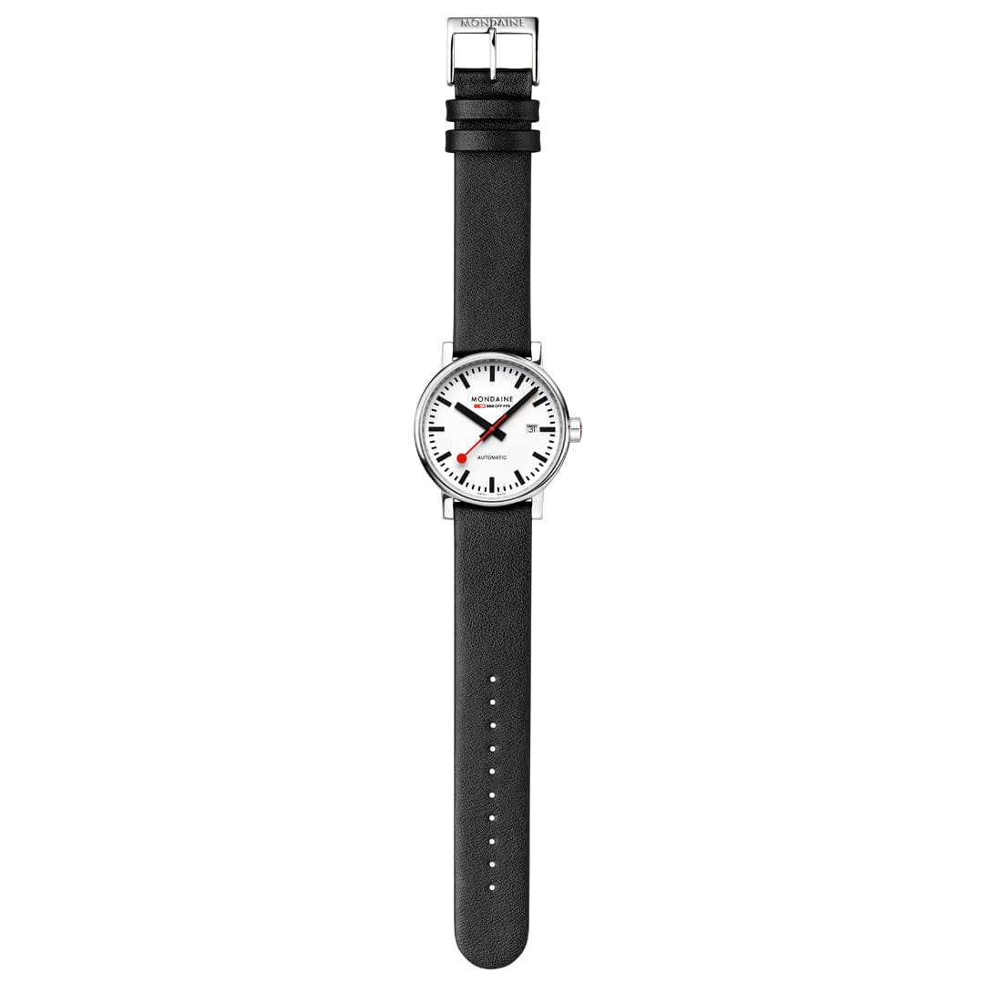Evo2 Automatic, Polished Steel, 40 mm, Black Vegan Leather - Image 9