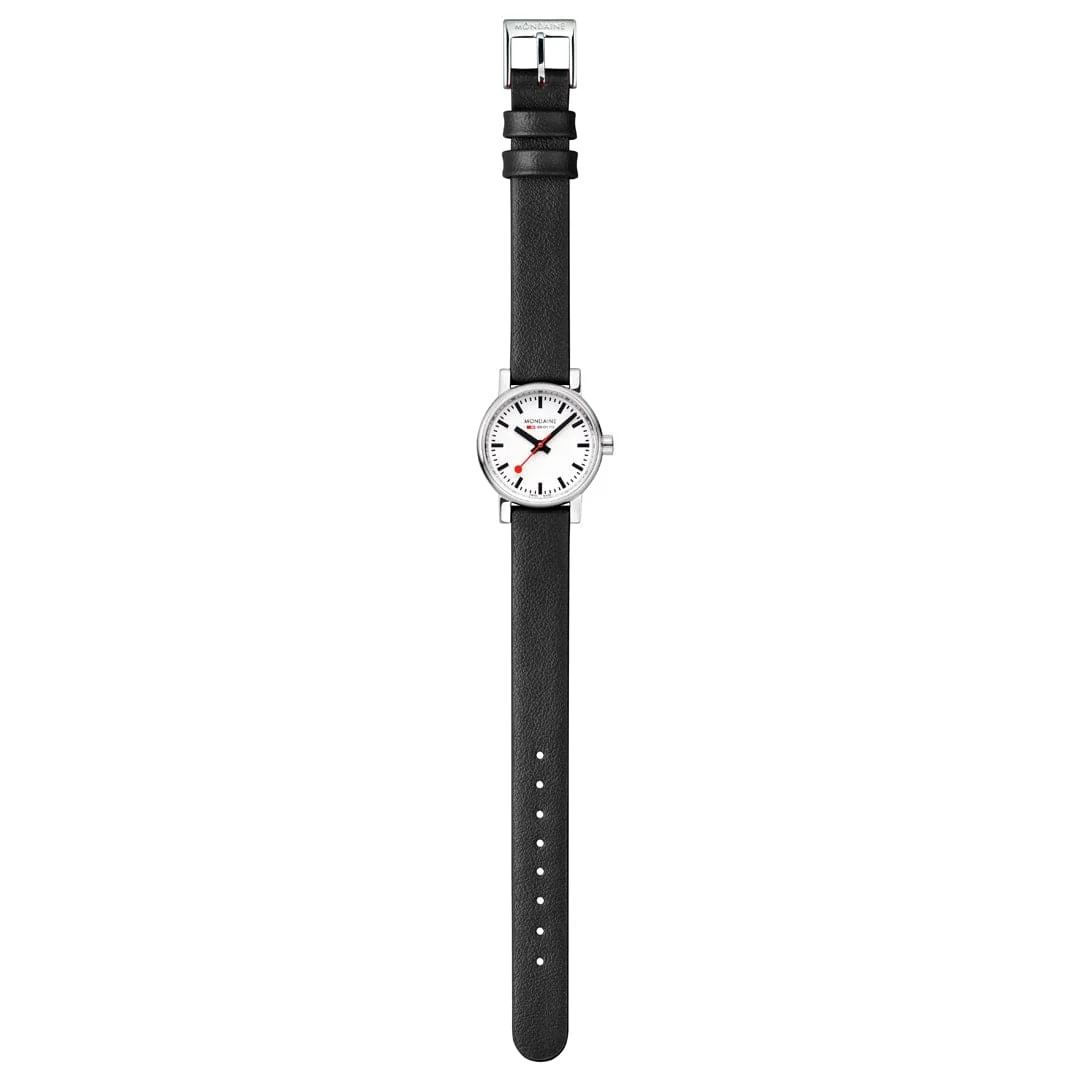 EVO2, Polished Steel, 26 mm, Black Vegan Leather - Image 10