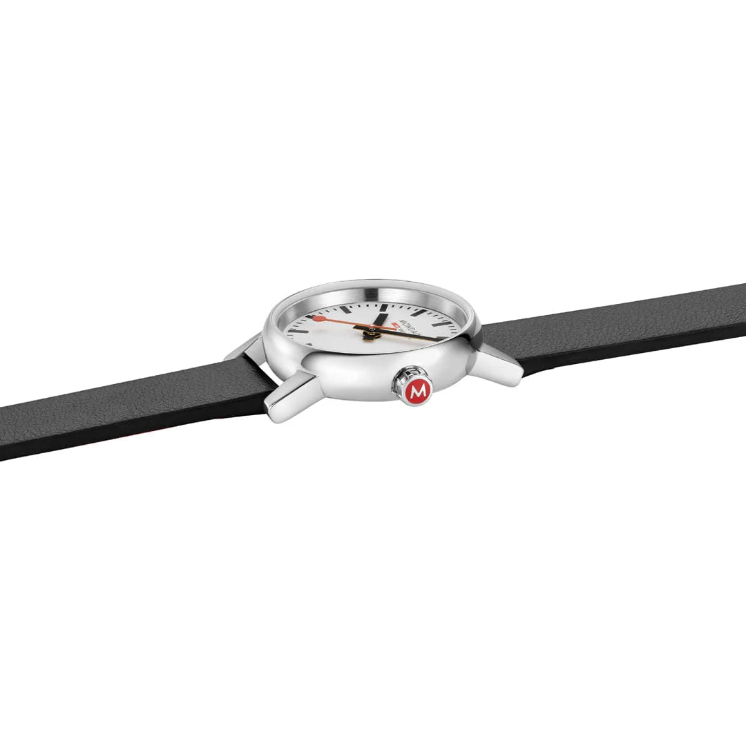 EVO2, Polished Steel, 26 mm, Black Vegan Leather - Image 4
