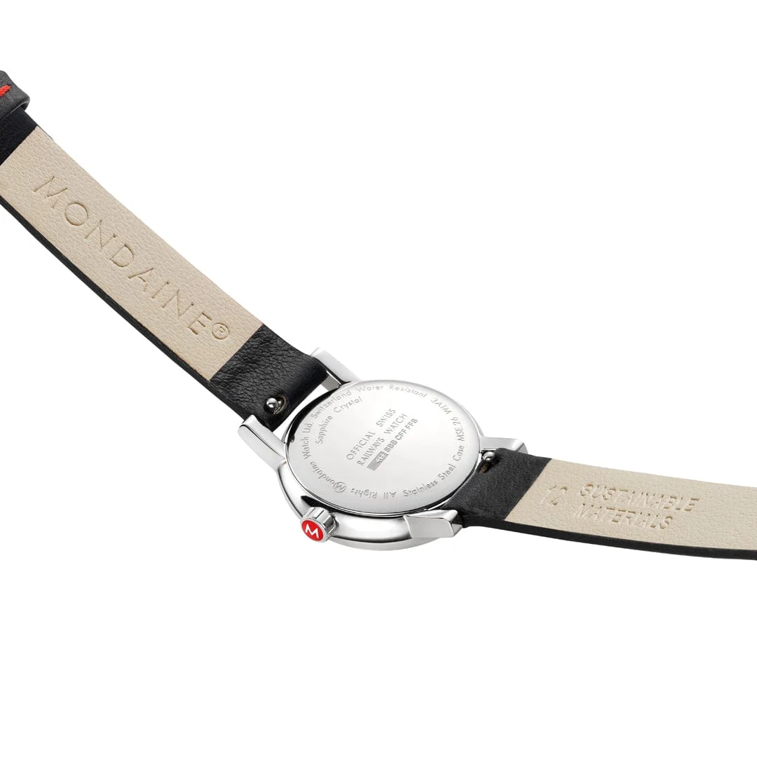 EVO2, Polished Steel, 26 mm, Black Vegan Leather - Image 5
