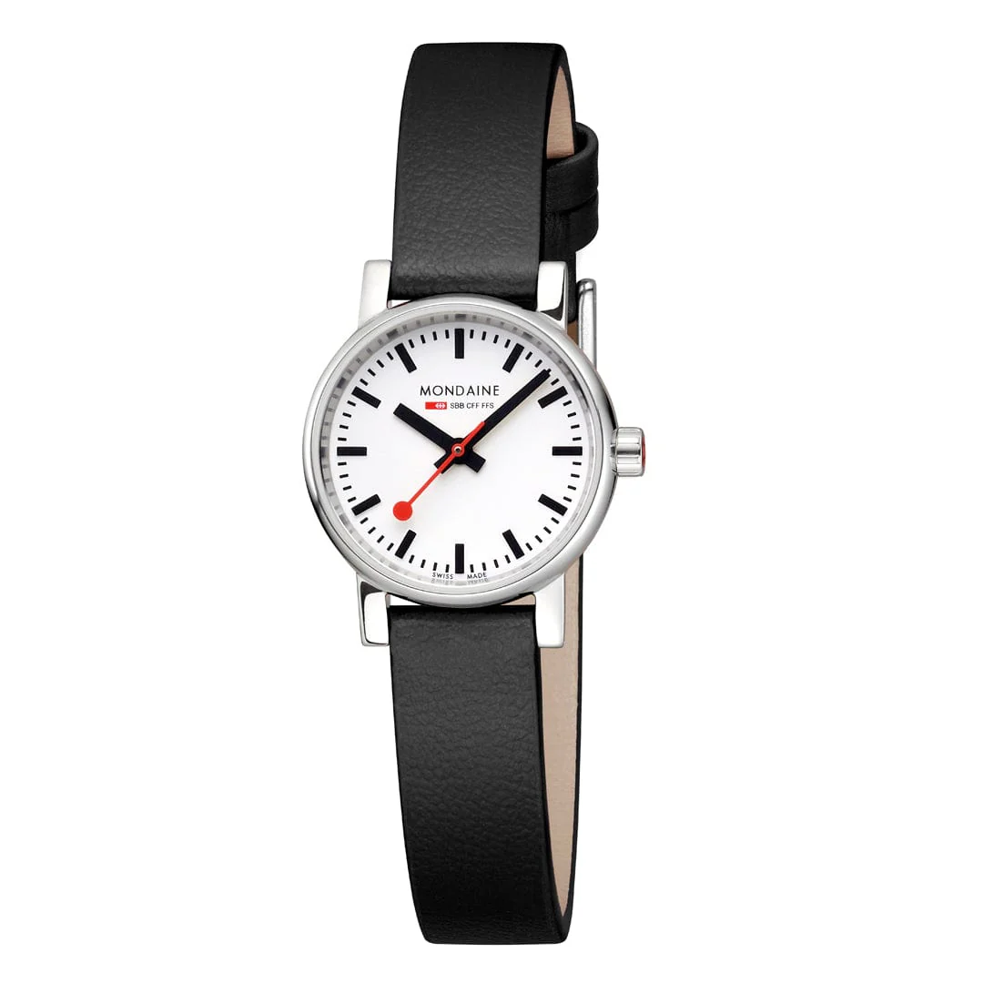 EVO2, Polished Steel, 26 mm, Black Vegan Leather - Image 9