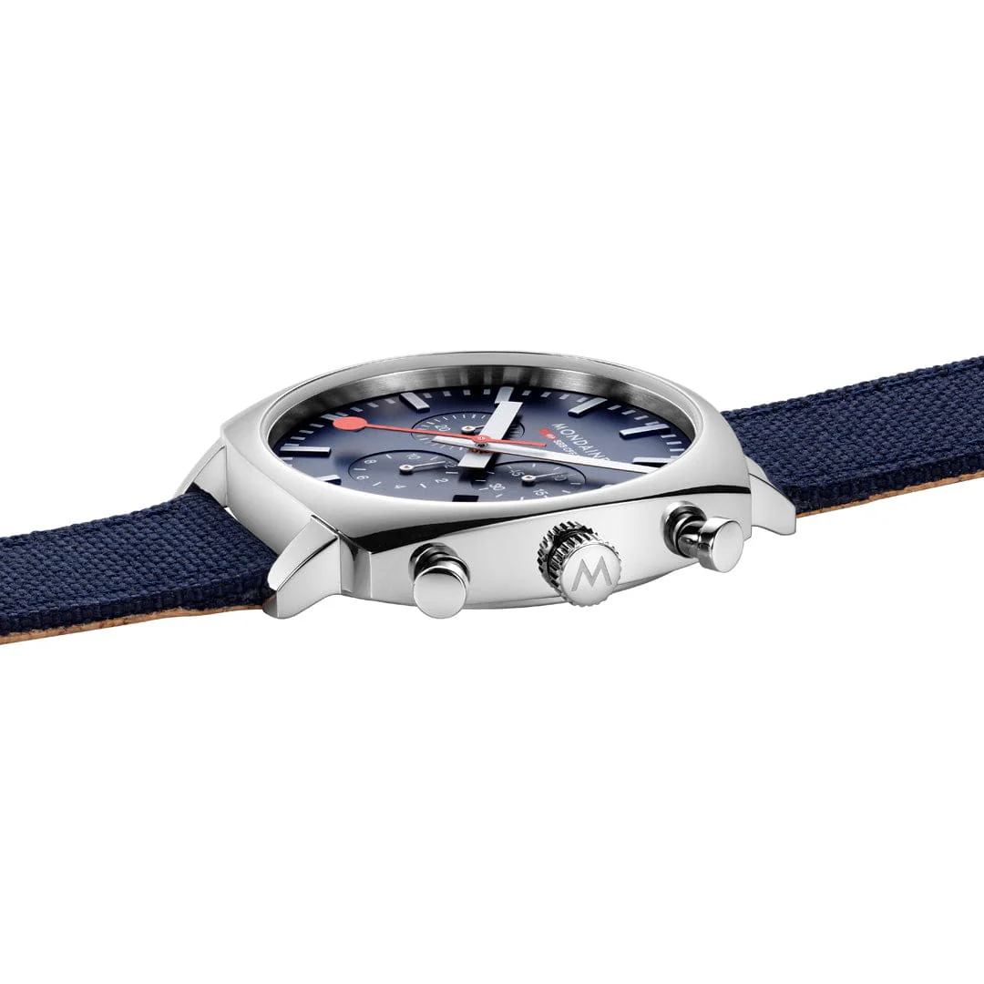 Grand Cushion, Chronograph, 41 mm, Blue Textile - Image 5