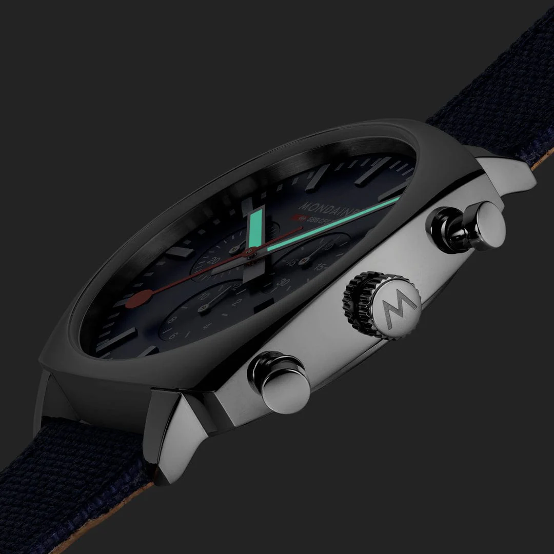Grand Cushion, Chronograph, 41 mm, Blue Textile - Image 6