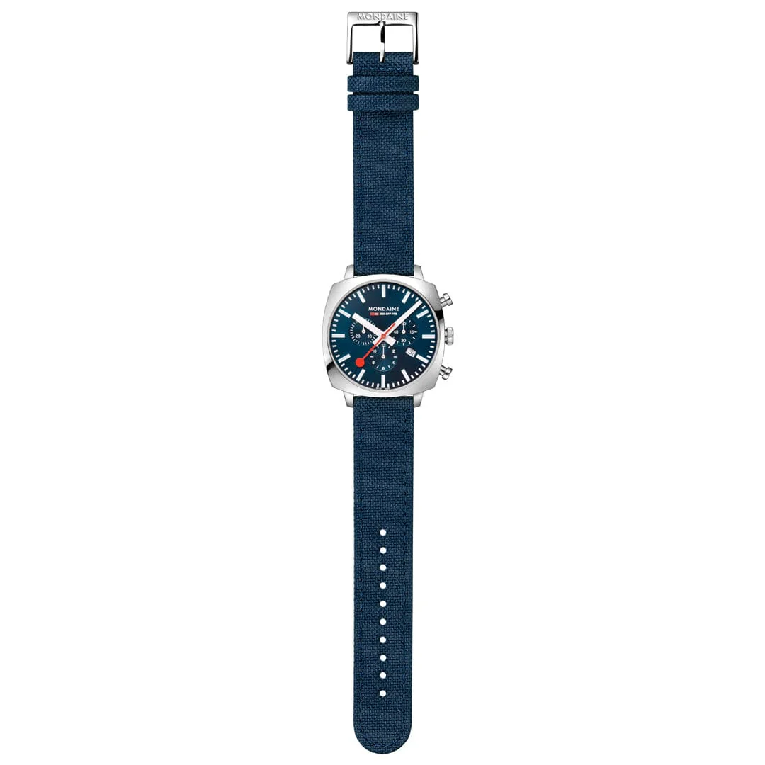 Grand Cushion, Chronograph, 41 mm, Blue Textile - Image 7
