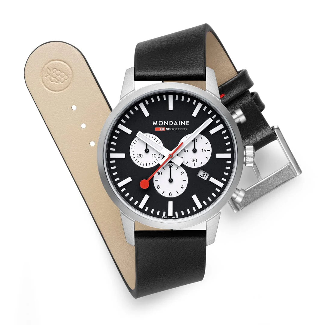 NEO, Brushed Steel, 41 mm, Black Vegan Grape Leather - Image 10