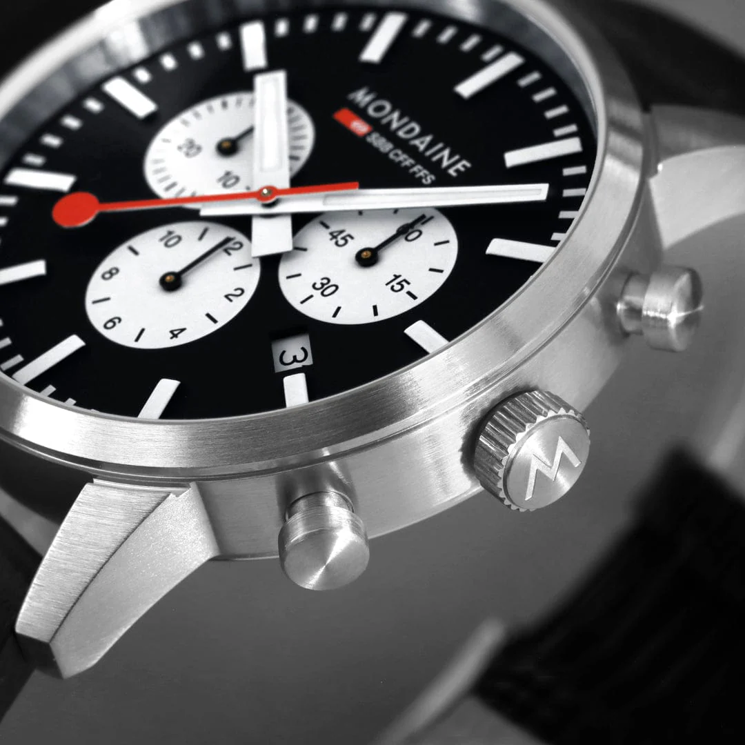 NEO, Brushed Steel, 41 mm, Black Vegan Grape Leather - Image 5