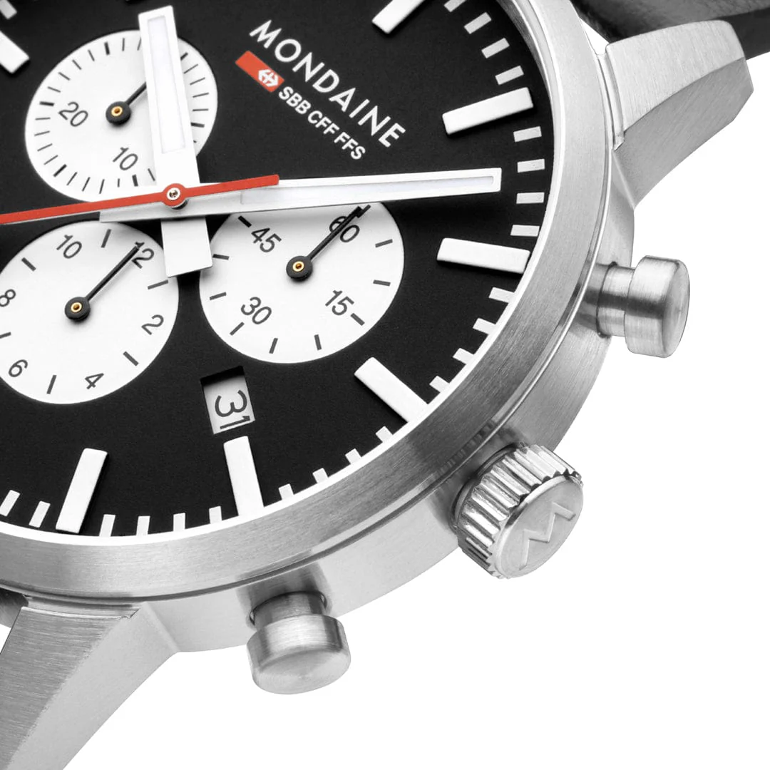 NEO, Brushed Steel, 41 mm, Black Vegan Grape Leather - Image 6