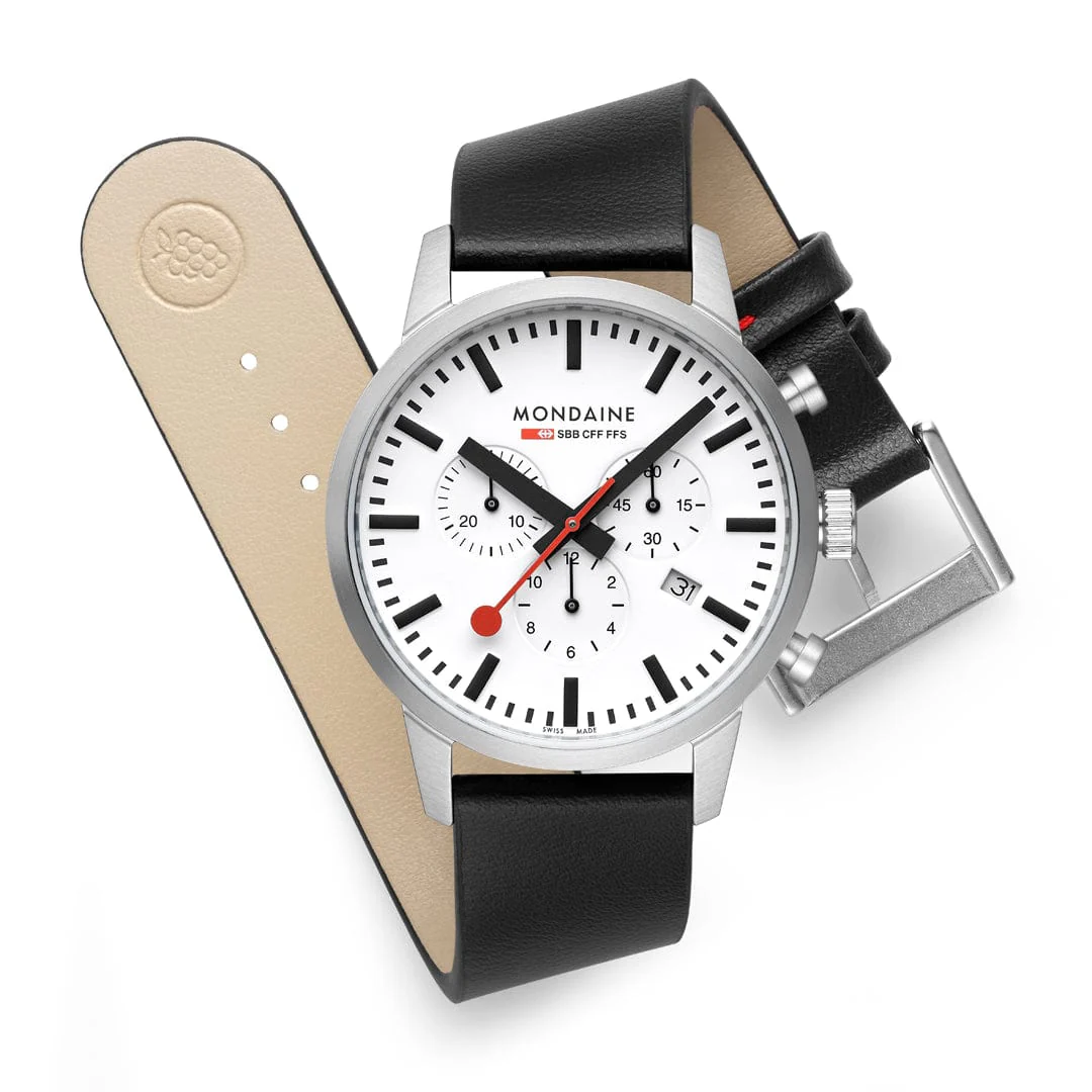 NEO, Brushed Steel, 41 mm, Black Vegan Grape Leather - Image 7