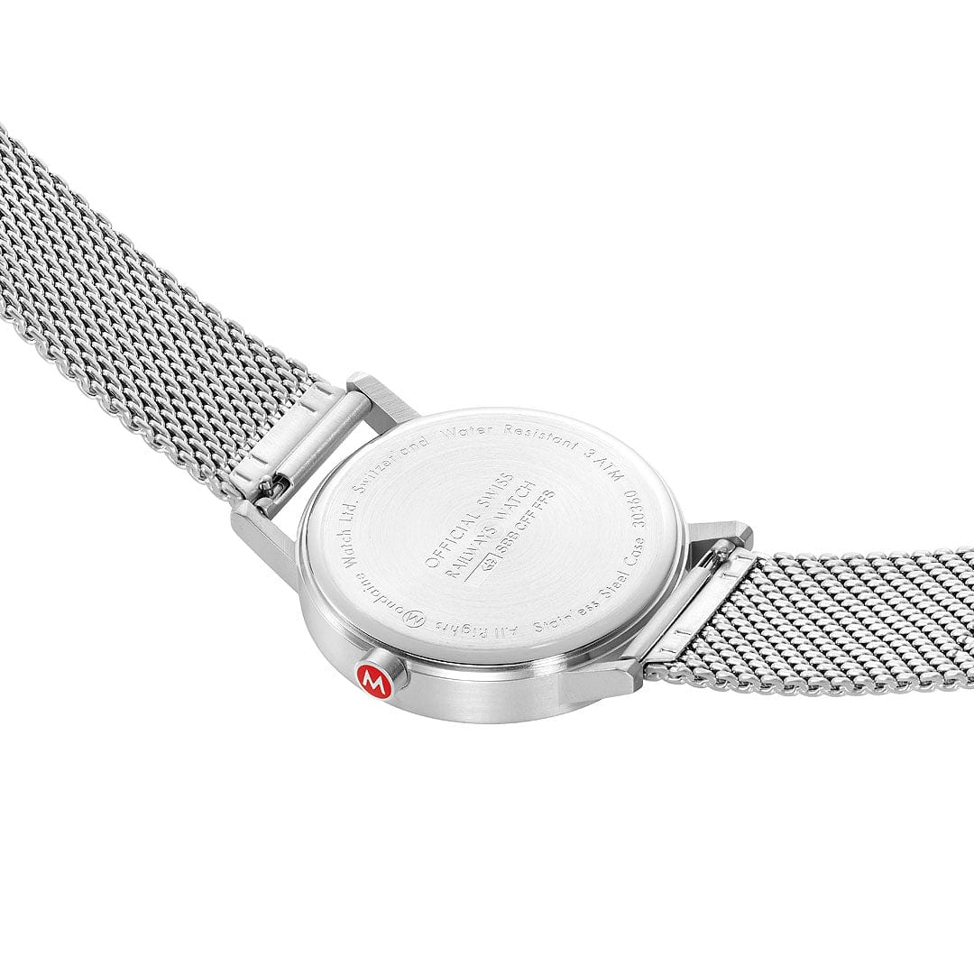 Classic, Brushed Steel, 40 mm, Stainless Steel Blue Watch - Image 5