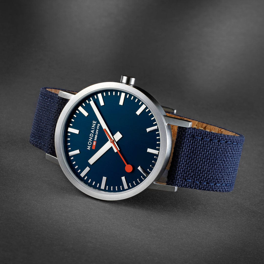 Classic, Brushed Steel, 40 mm, Ocean Blue Watch - Image 3