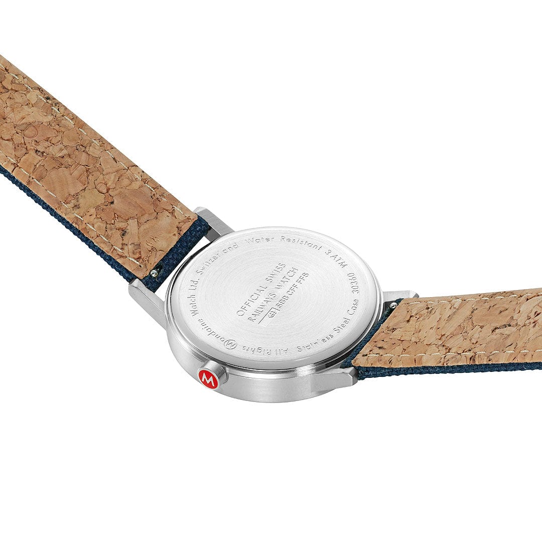 Classic, Brushed Steel, 40 mm, Ocean Blue Watch - Image 6