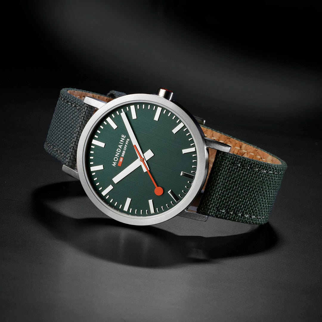 Classic, Brushed Steel, 40 mm, Forest Green Watch - Image 3