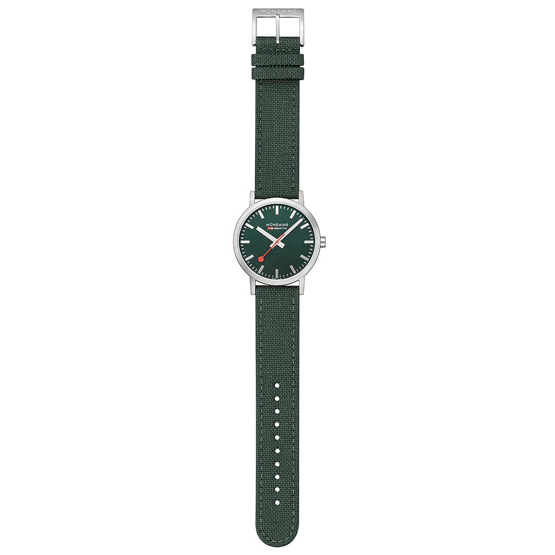 Classic, Brushed Steel, 40 mm, Forest Green Watch - Image 5
