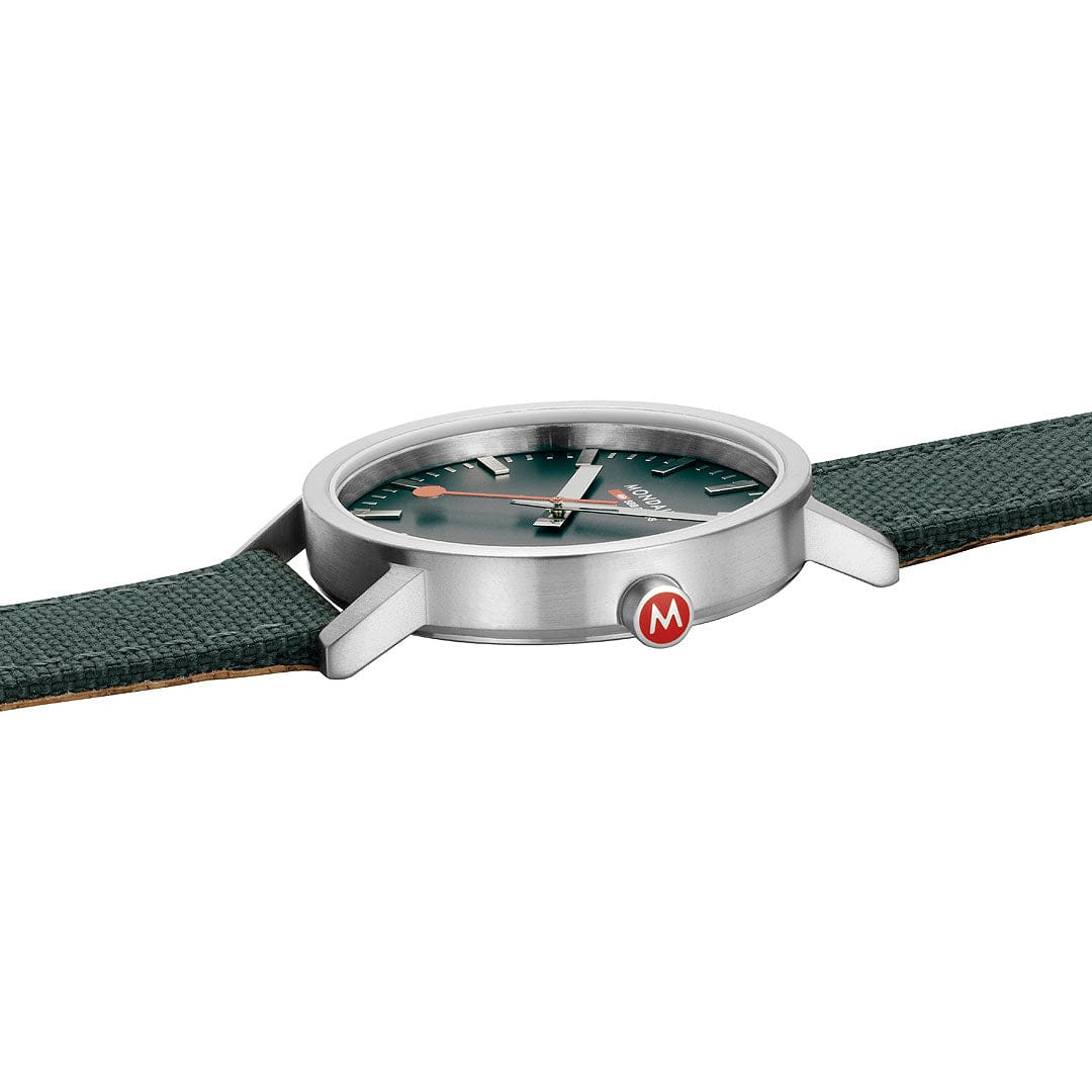 Classic, Brushed Steel, 40 mm, Forest Green Watch - Image 6