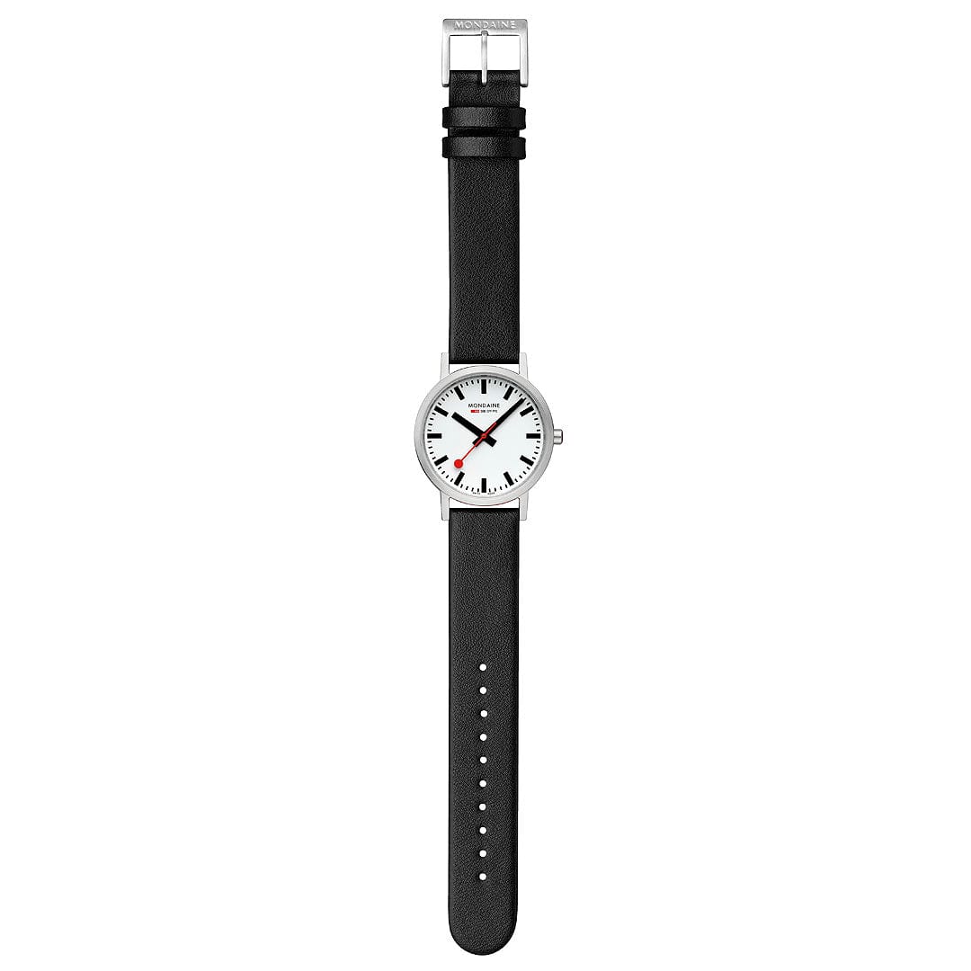 Classic, Brushed Steel, 36 mm, Black Vegan Watch - Image 6