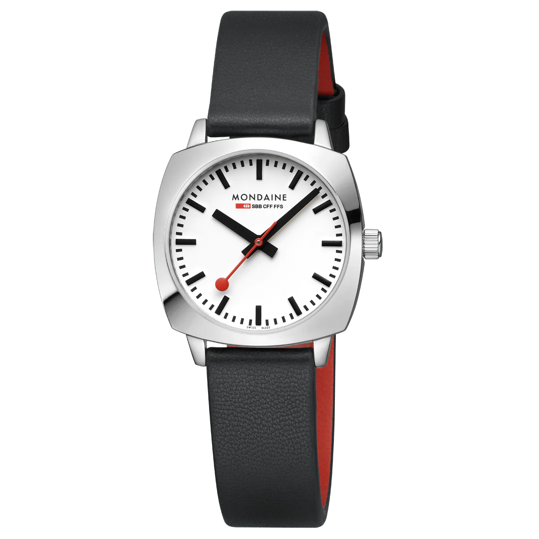 Petite Cushion, 31 mm, Black Vegan Leather - Image 5