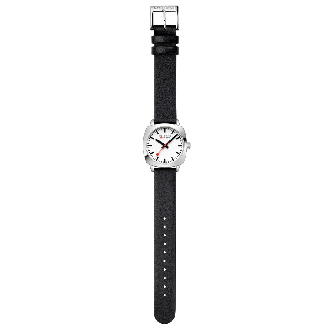 Petite Cushion, 31 mm, Black Vegan Leather - Image 7