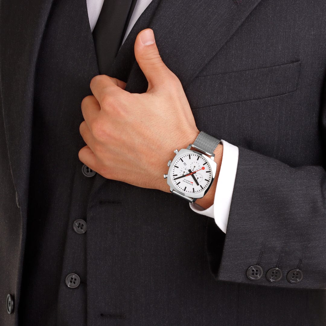 Grand Cushion, Chronograph, 41 mm, Black Vegan Leather - Image 11