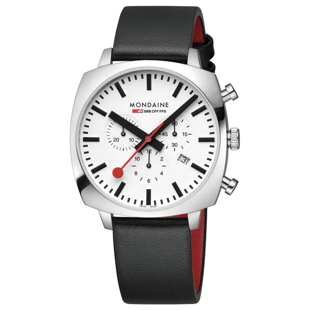 Grand Cushion, Chronograph, 41 mm, Black Vegan Leather - Image 3