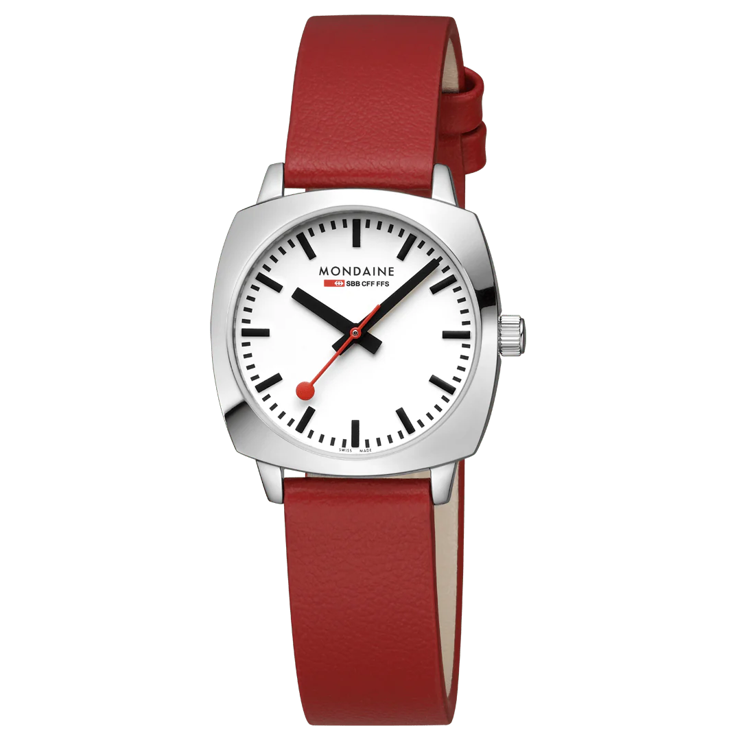 Petite Cushion, 31 mm, Red Vegan Leather - Image 5